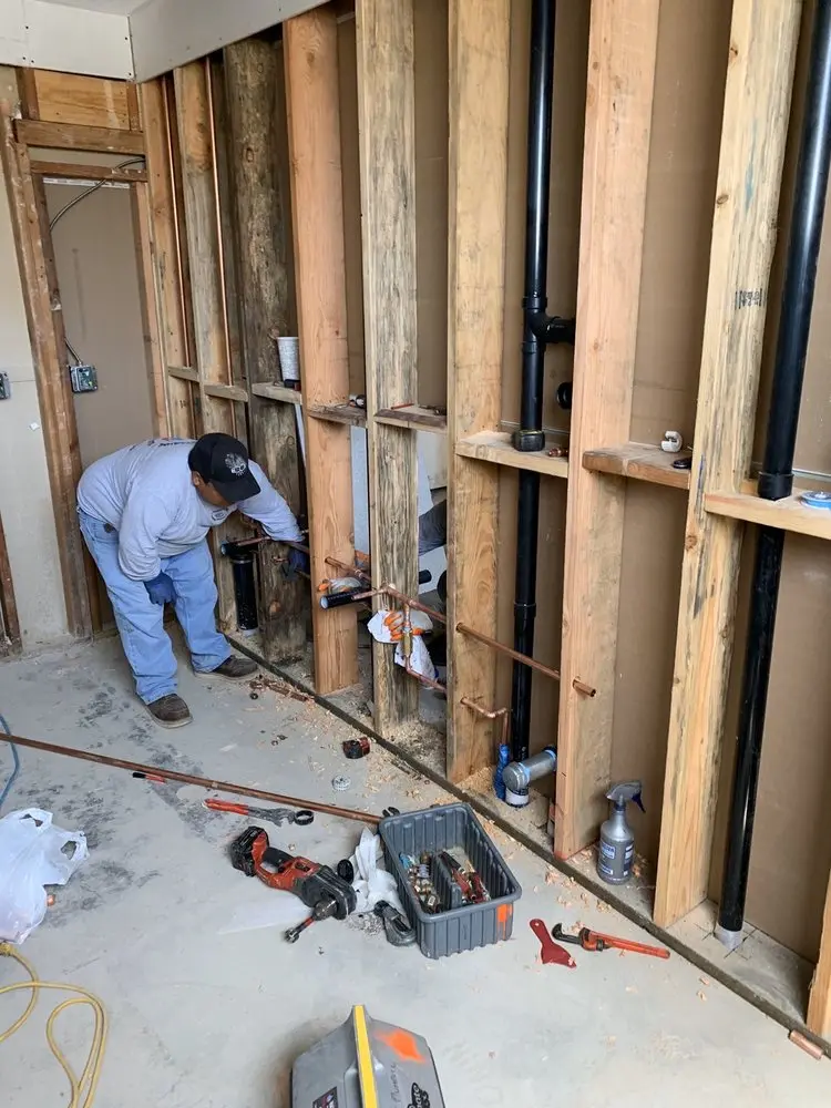 Commercial rough-in plumbing for Water Heater Replacement in Hidden Lake
